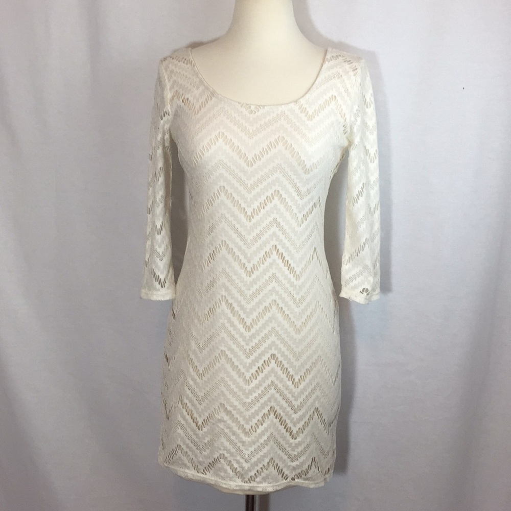 Off white lace dress! Perfect for bride to be!